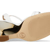Michael Michael Kors Nadina Wedges for Women - Leather Upper - Synthetic Lining - Padded Synthetic Footbed Optic White 8 M