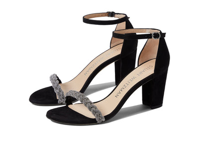 Stuart Weitzman Nearlynude Highshine Sandal Black 9 B
