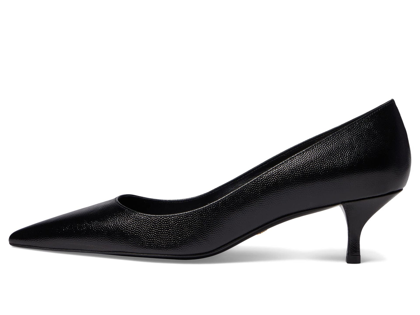 Stuart Weitzman Women's Stuart Kitten Pump, Black, 5