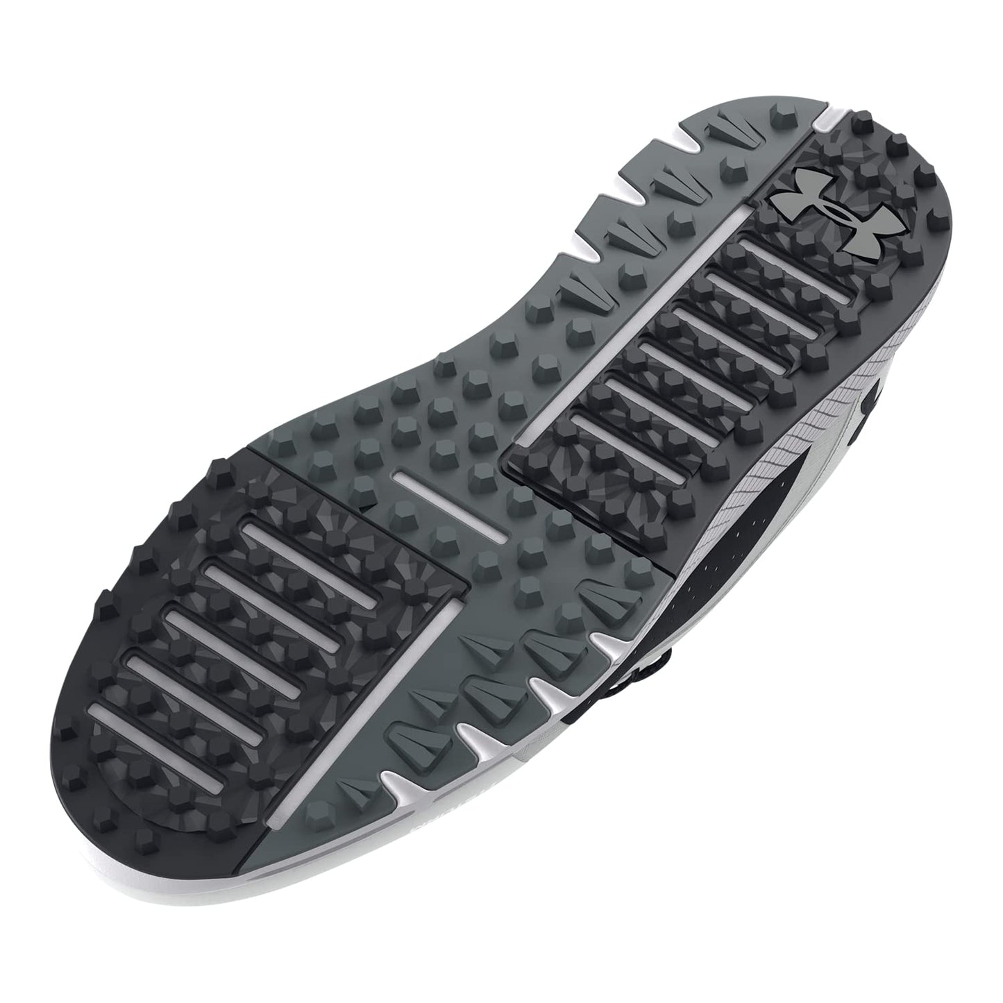 Under Armour Men's Charged Draw 2 Spikeless Cleat, (100) White/Black/Black, 8, US