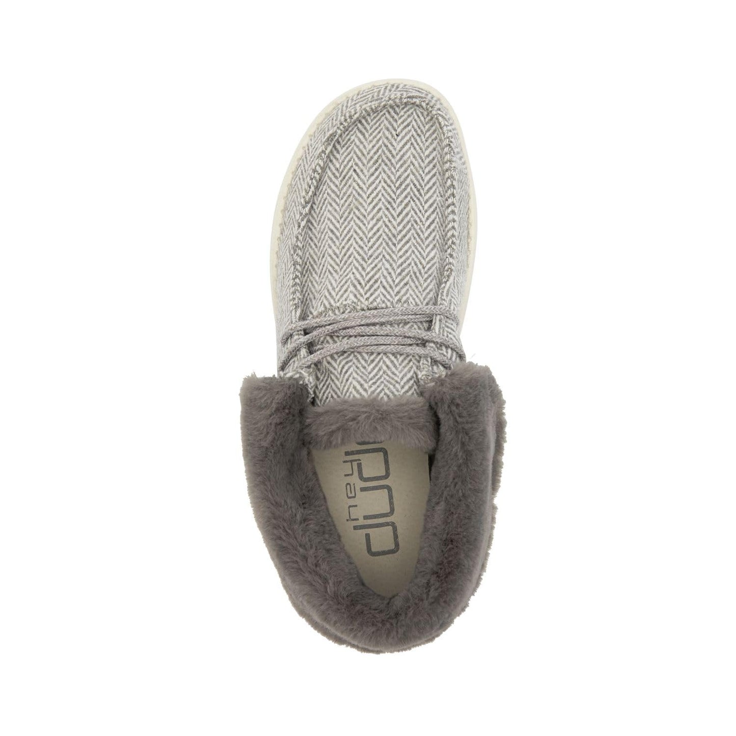 Hey Dude Women's Britt Herringbone Grey Size 7 | Women’s Shoes | Women’s Lace Up Boots | Comfortable & Light-Weight