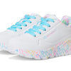 Skechers Women's Uno Lite - Lovely Luv 314976L (Little Kid/Big Kid) White/Pink/Turquoise 13 Medium