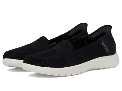 Skechers On-The-Go Flex - Serene - Slip Ins Black/White 10 B (M)