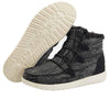 Hey Dude Women's Lea Fur Black Size 9 | Women’s Shoes | Women’s Lace Up Boots | Comfortable & Light-Weight