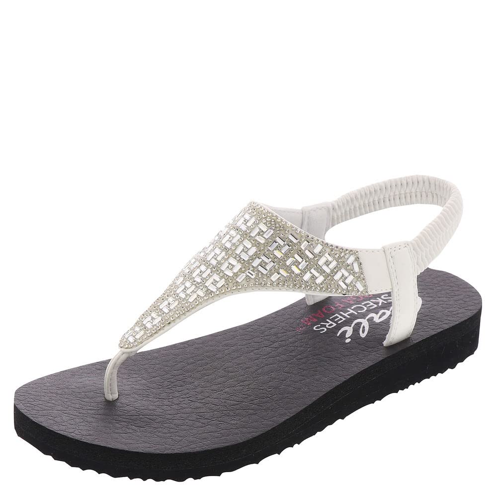 Skechers Women's MEDITATION - SWEET ROCK, White, 9 M