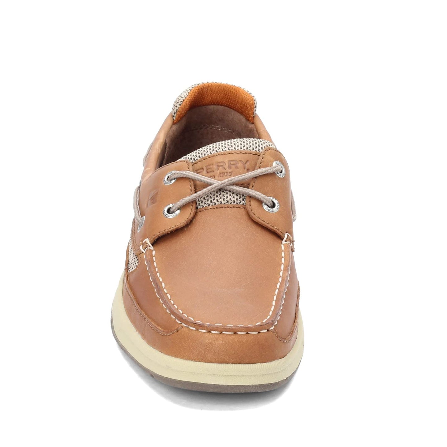 Sperry Lanyard 2-Eye Boat Shoe,Dark Tan/Orange,11.5 M US