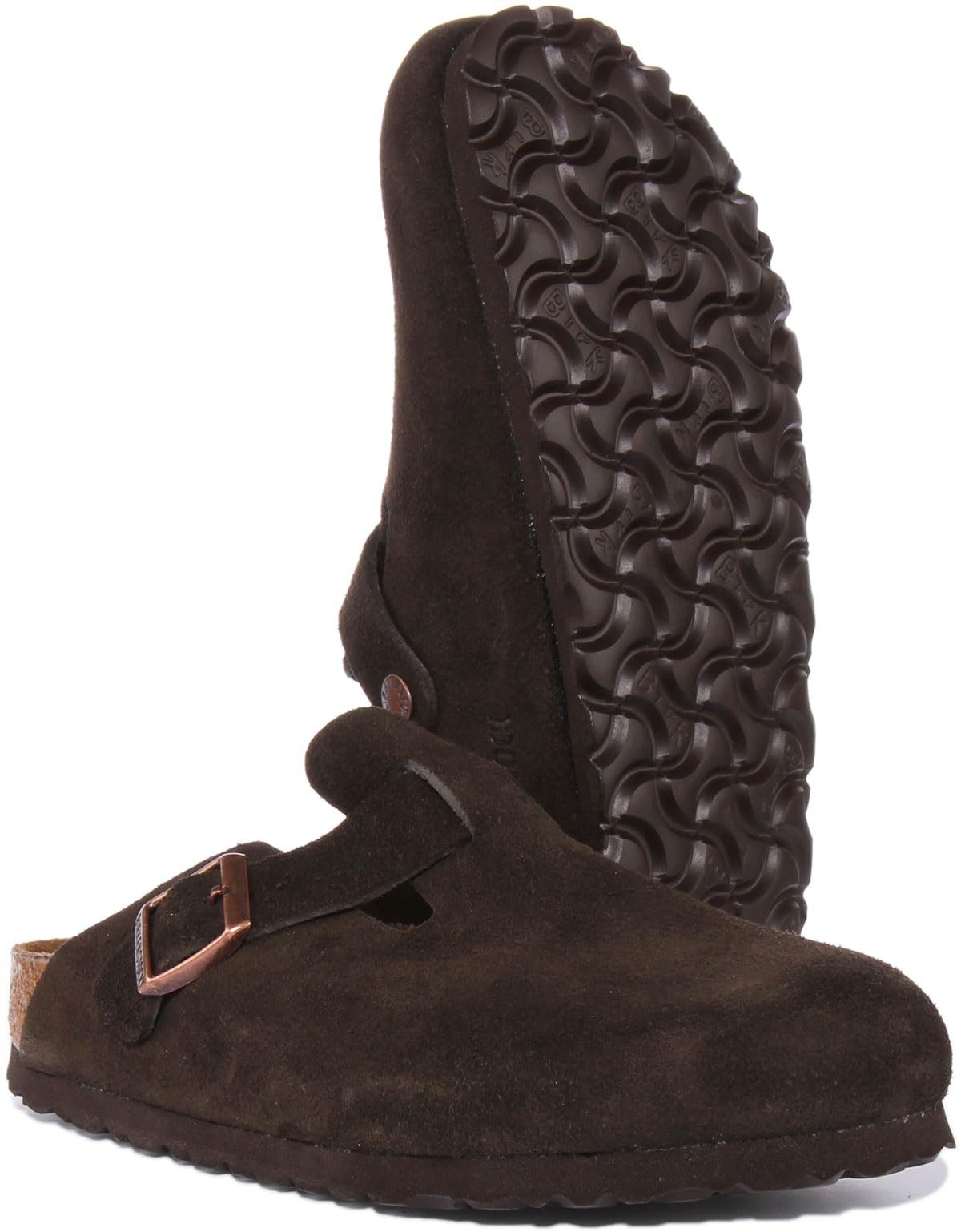 Birkenstock Classic Boston Unisex Adult Clogs, Brown Mocha Wb, 37 EU Schmal