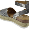 Forever Sensational 1 Womens Single Band Open Toe Slingback Raised Platform Espadrille Sandals Snake 8.5