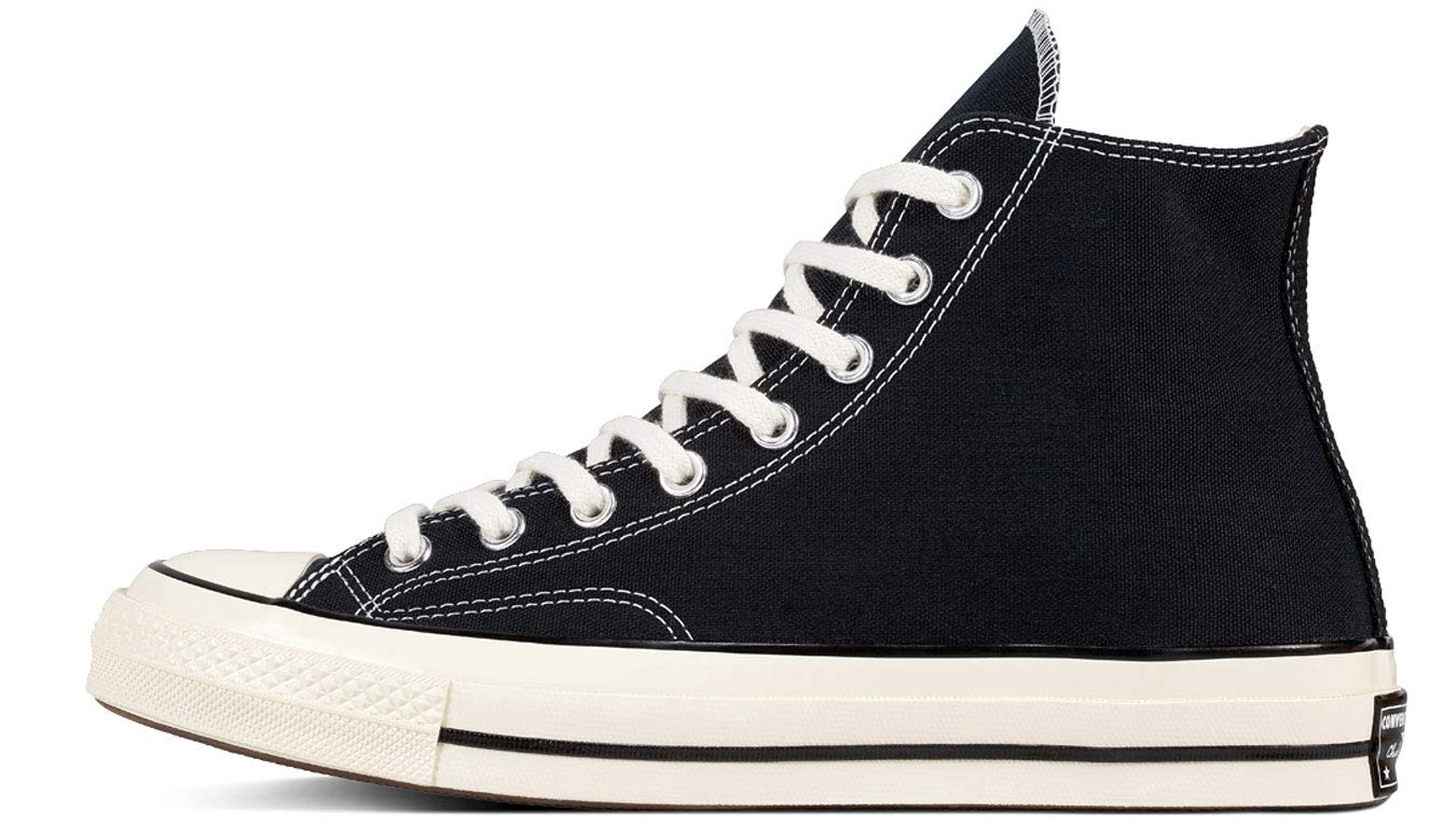 Converse Men's Chuck Taylor 70 Hi Top, Black/Black/Egret, Size 3