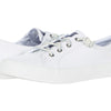 Sperry Womens Crest Vibe AP Leather Low Top Lace Up Fashion, White, Size 11.0