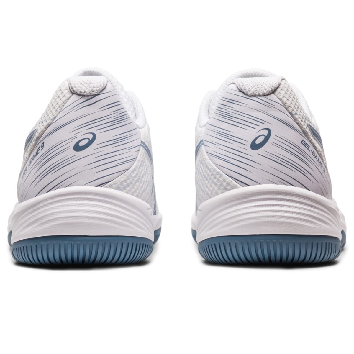 ASICS Men's Gel-Game 9 Tennis Shoe White/Steel Blue 11.5 D (M)