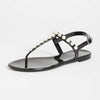 Stuart Weitzman Women's Goldie Jelly Sandals, Black, 5 Medium US