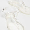 Stuart Weitzman Women's Goldie Jelly Sandals, Clear, 10 Medium US