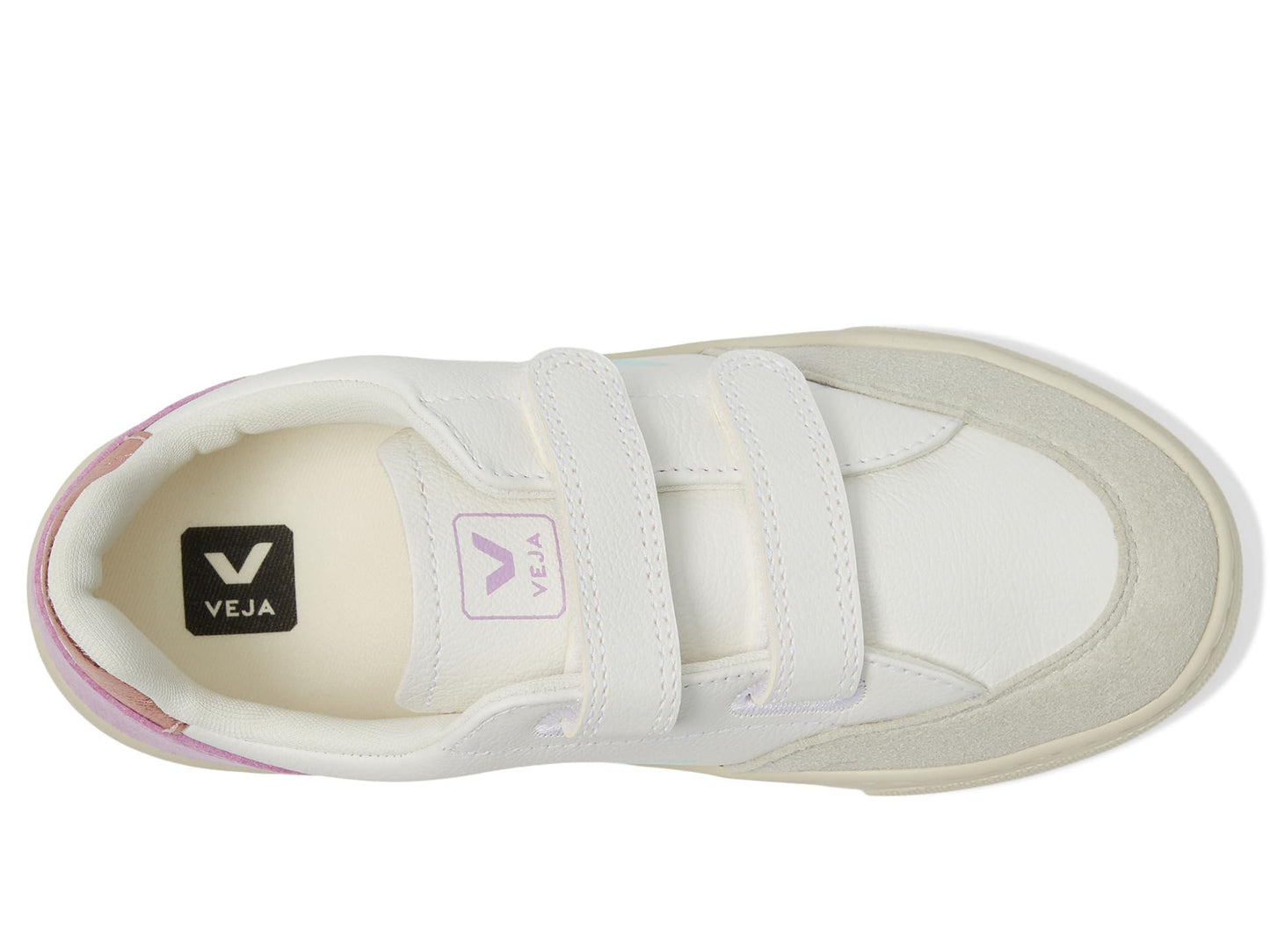 VEJA Unisex Small V-12 (Little Kid/Big Kid) Extra-White_Multico-Orchid 3, Medium