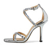Michael Kors Celia Strappy Sandal Silver 6.5 M
