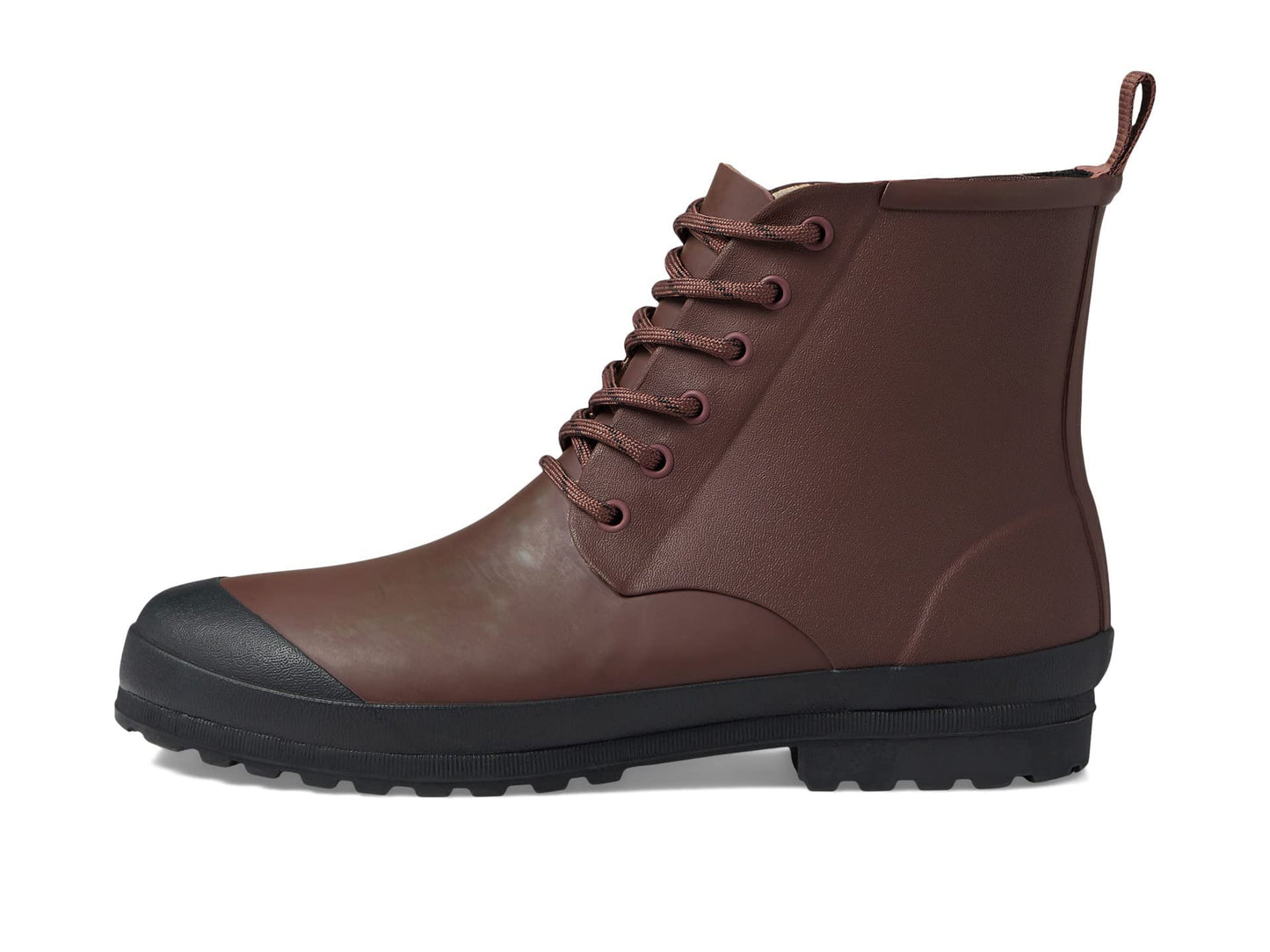 Madewell The Lace-Up Lugsole Rain Boot Dark Cabernet 9 M
