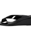 Stuart Weitzman Miami 50 Wedge Slide Black 5 B