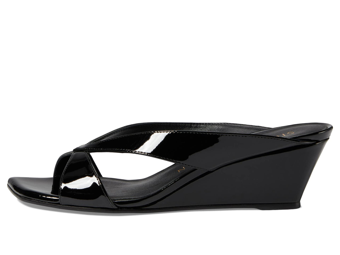 Stuart Weitzman Miami 50 Wedge Slide Black 7 B
