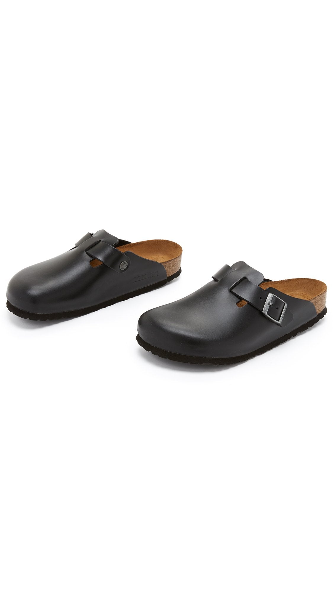 Birkenstock Unisex Boston Soft Footbed, Black Amalfi Leather, 38 M EU