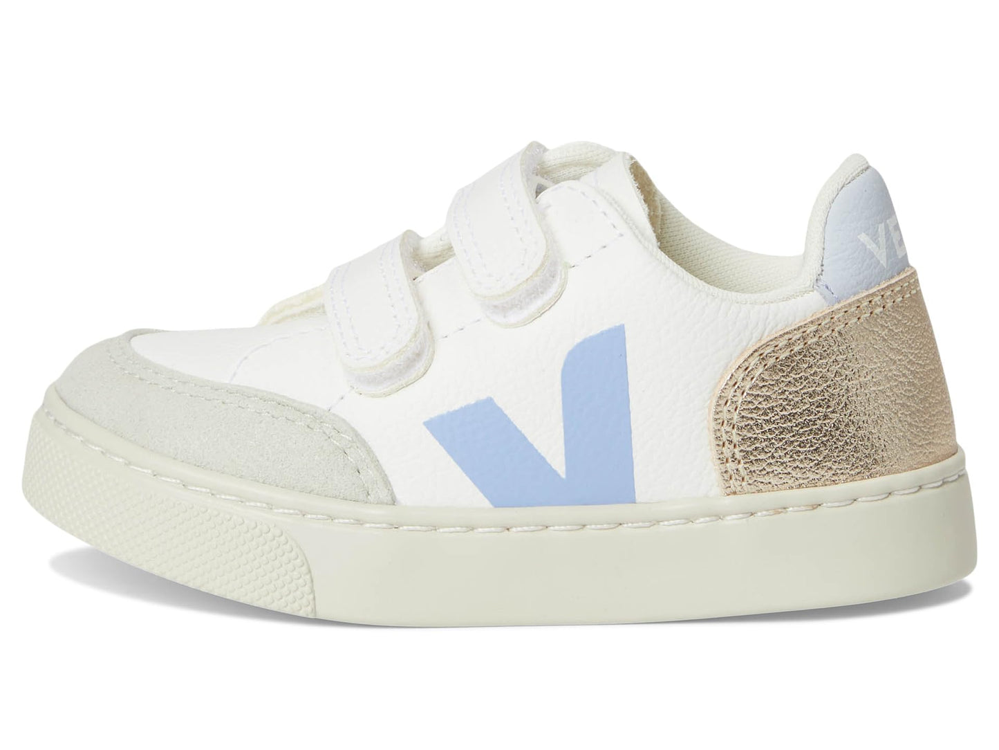 VEJA Kids Kids Small V-12 Chromefree (Toddler) Sneaker, Extra White/Multico Olympe, 6 US Unisex