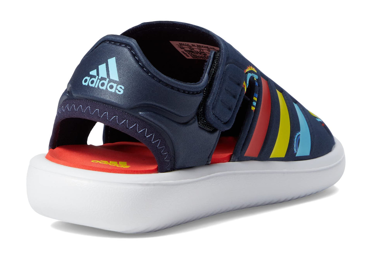 adidas Baby Boy's Closed Toe Water Sandals (Infant/Toddler) Ink/Bold Orange/Impact Yellow 6 Toddler M