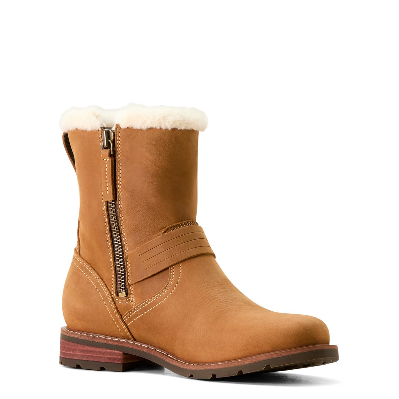 ARIAT Women's Savannah Sherpa Waterproof Boot, Carmel Tan, 8