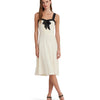 Lauren Ralph Lauren Womens Two-Tone Georgette Sleeveless Dress Mascarpone Cream/Black 12