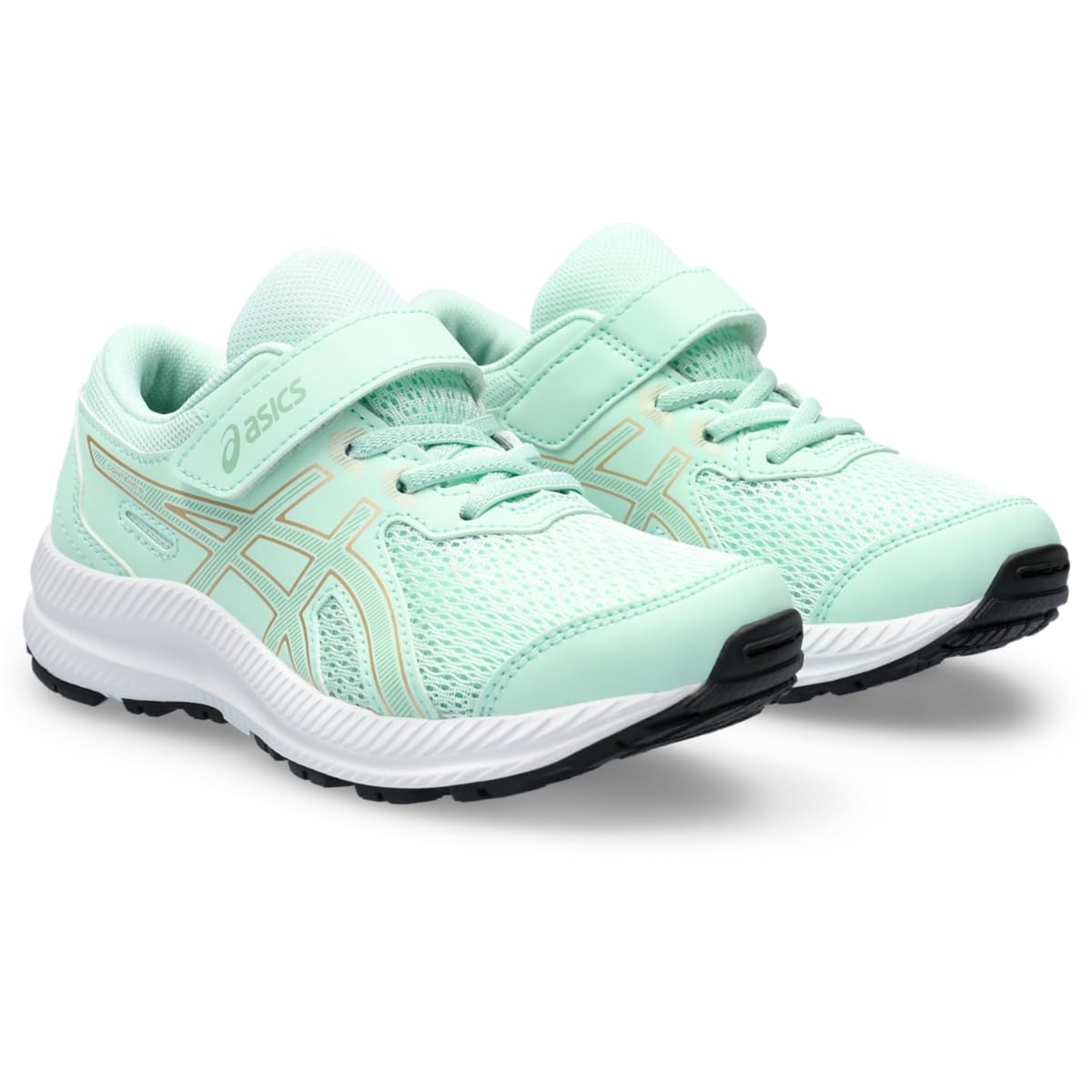 ASICS Kid's Contend 8 Pre-School Running Shoes, K10, Mint Tint/Dark Mint