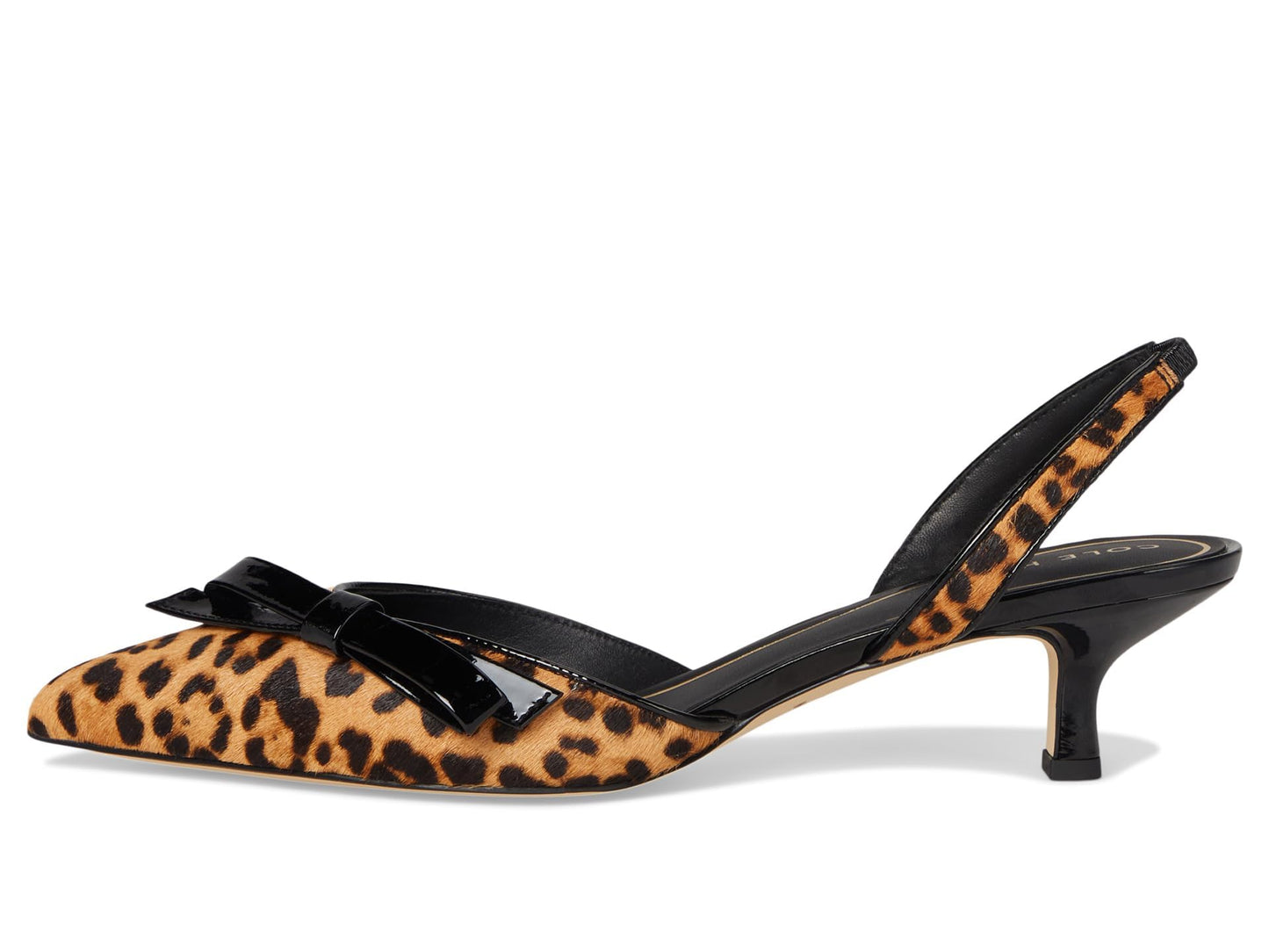 Cole Haan Womens Noella Bow Sling Pump, Leopard Print Haircalf, 8 Medium