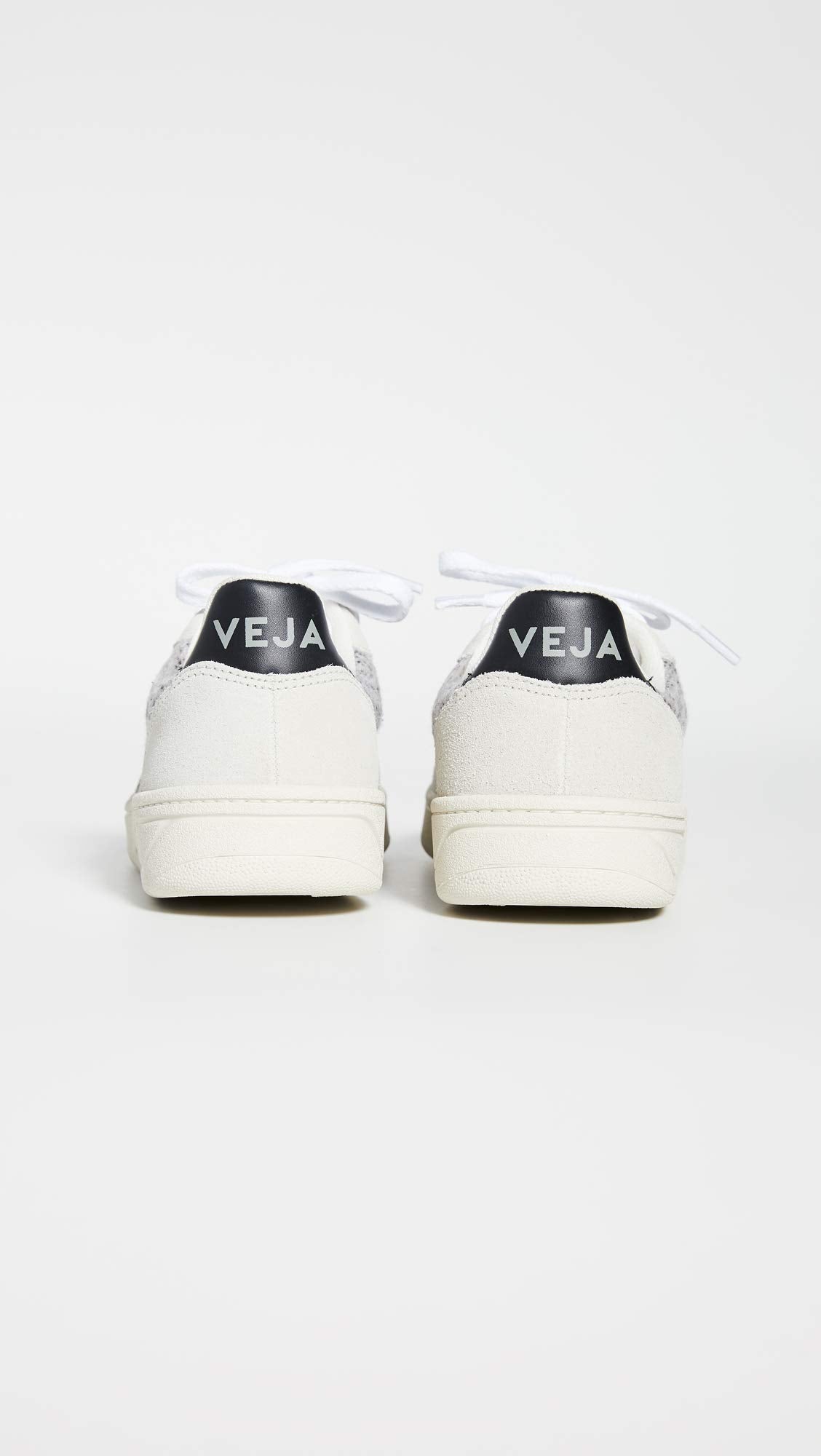 Veja Women's V-10 Sneakers, Snow/Black, 11 Medium US