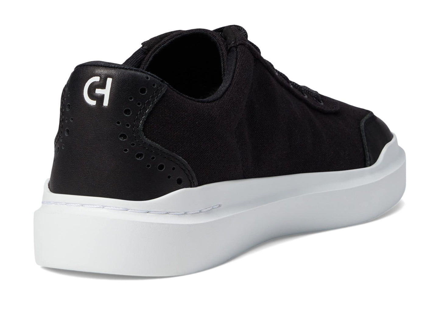 Cole Haan Grandpro Rally Canvas T-Toe Black/Optic White 6 B (M)