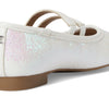 Sam Edelman Girls Maeve Button G (Little Big Kid) Ballet Flat, White, 2
