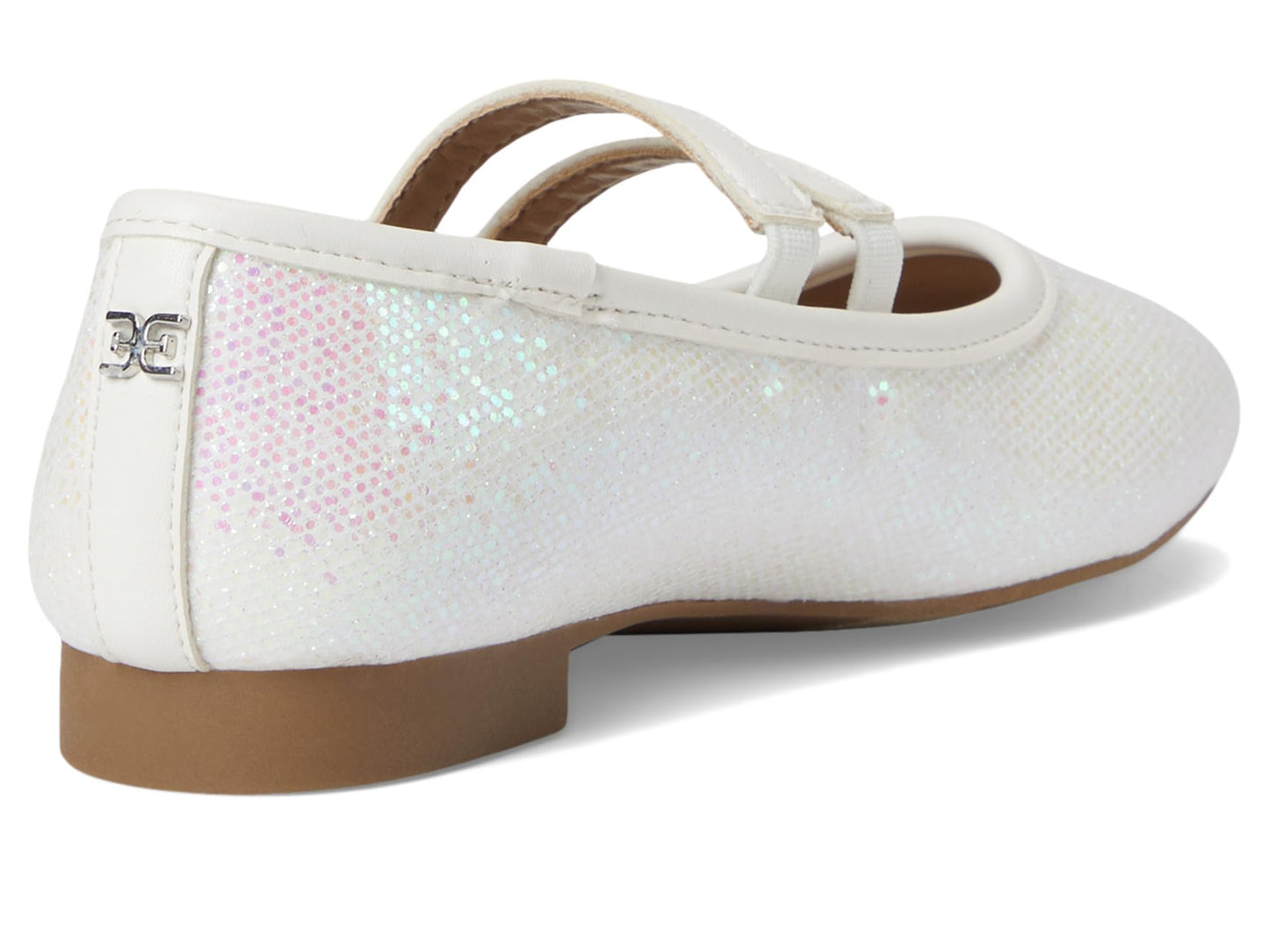 Sam Edelman Girls Maeve Button G (Little Big Kid) Ballet Flat, White, 2