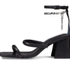 Free People Parker Chain Heels for Women - Adjustable Buckle Closure with Leather Insole, Gorgeous and Fashionable Heels Black EU 38.5 (US Women's 8.5) M