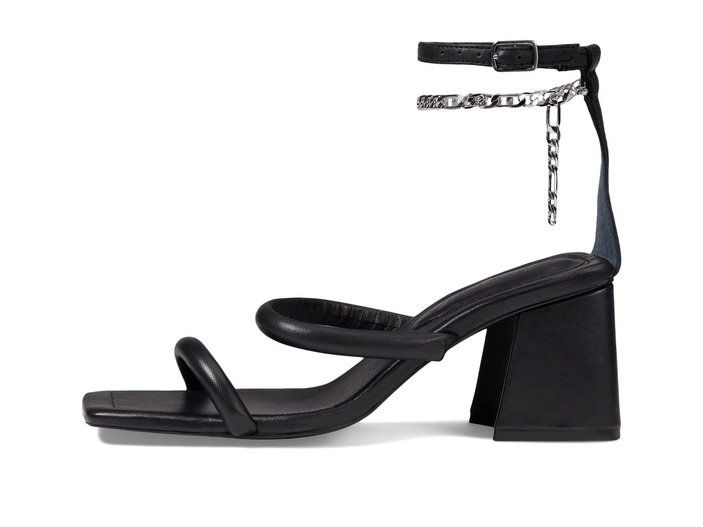 Free People Parker Chain Heels for Women - Adjustable Buckle Closure with Leather Insole, Gorgeous and Fashionable Heels Black EU 38.5 (US Women's 8.5) M