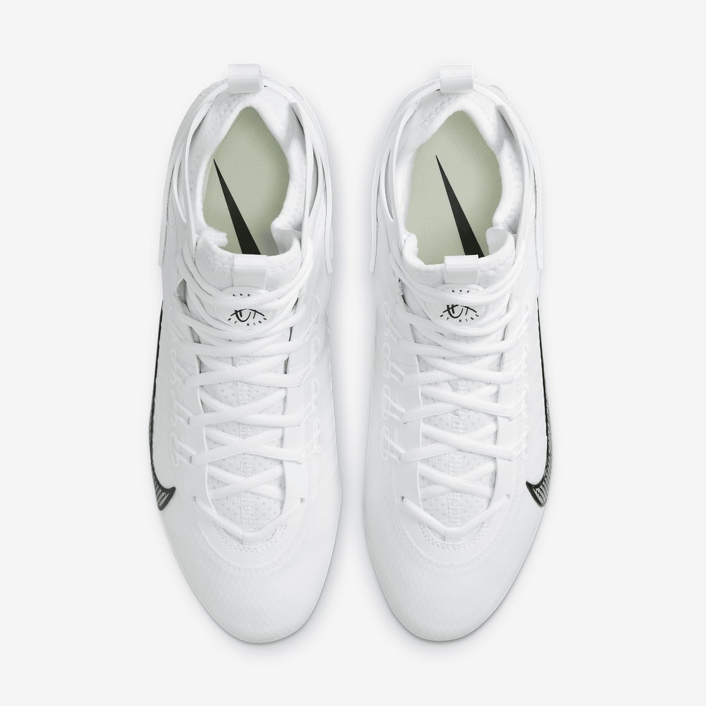 Nike Huarache 9 Elite LAX Lacrosse Cleats (FD0088-101, White/White/Black) Size 6.5