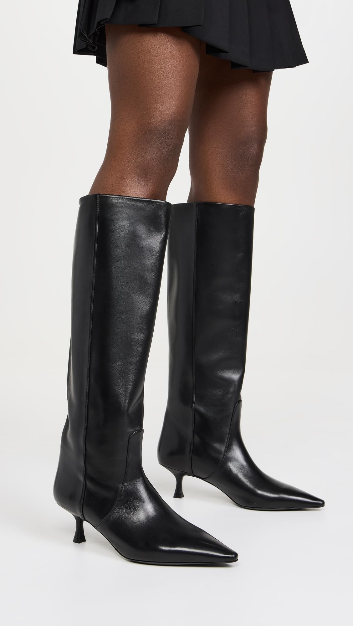 Stuart Weitzman Women's Naomi Boots 50mm, Black, 8.5 Medium US