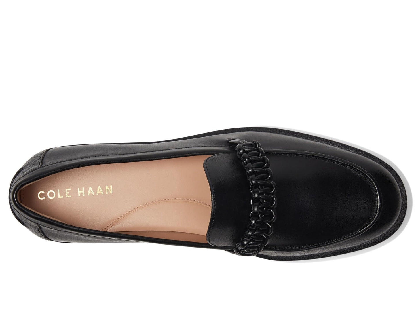 Cole Haan Womens Greta Loafers, Black Leather, 10 Medium
