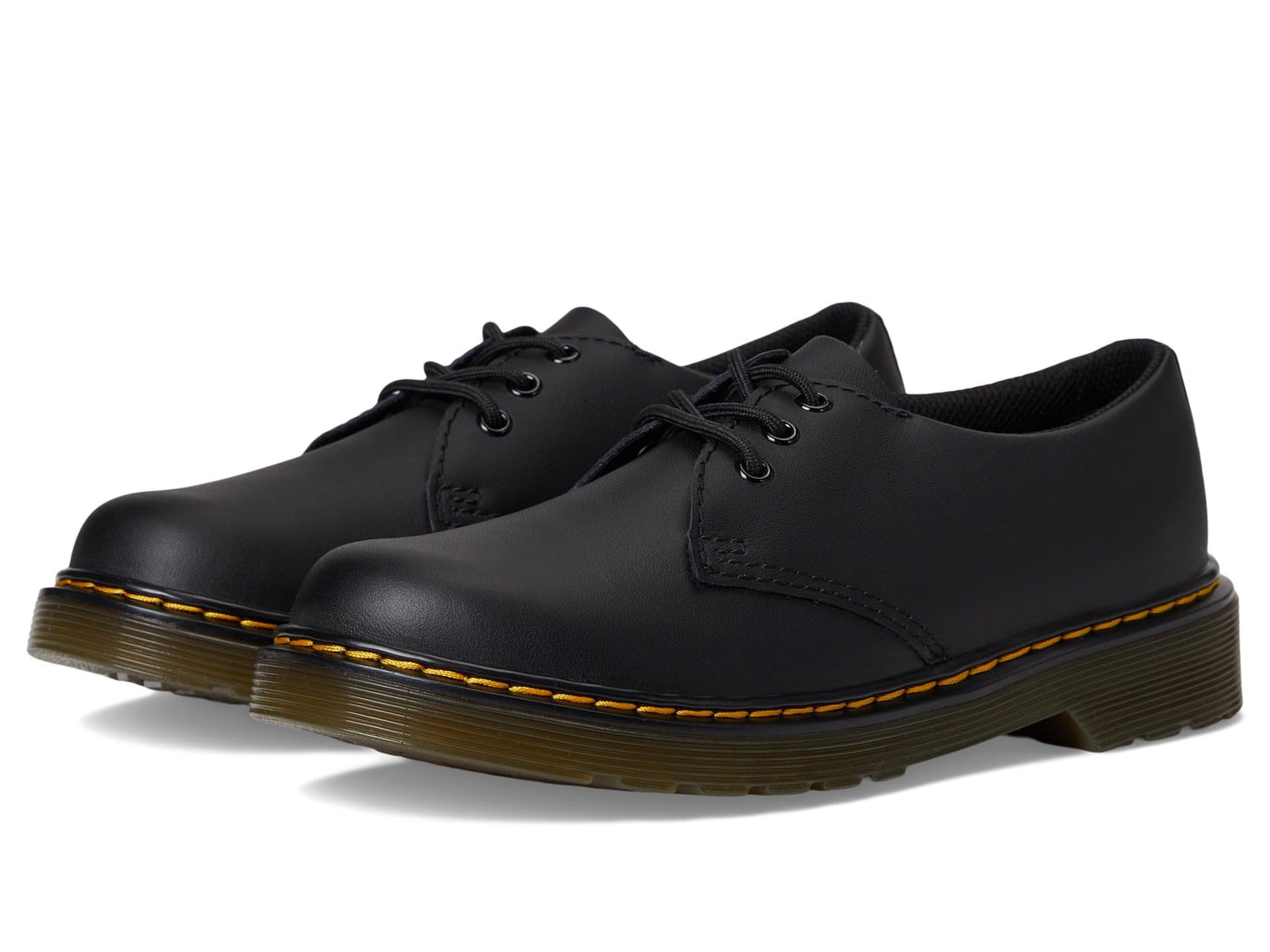 Dr. Martens® Kid's Collection 1461 – Little and Big Kids’ Shoes – Leather Upper – Round Toe – Rubber Outsole Black Softy T 3 UK (US 4 Big Kid) M