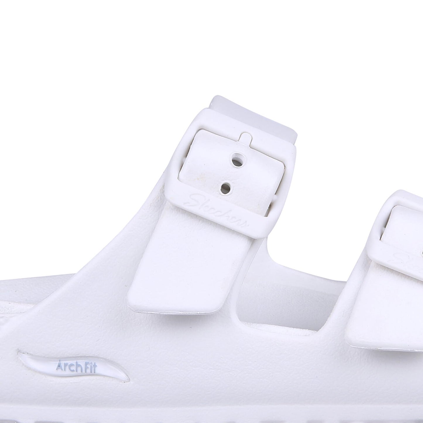 Skechers Women's FOAMIES Arch Fit Cali Breeze 2.0 Two-Band, White, 8