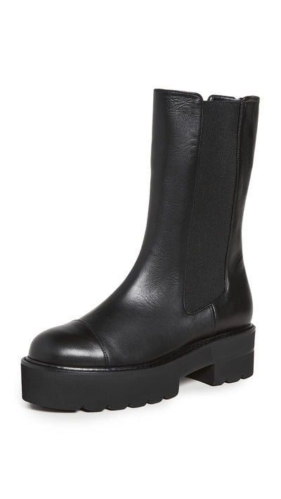 Stuart Weitzman Women's Presley Ultralift Booties, Black, 5.5 Medium US