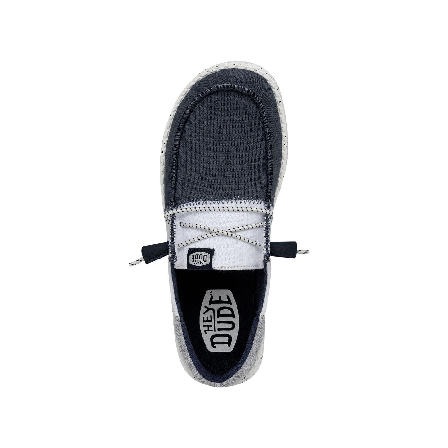 HEYDUDE Women's Wendy Tri Varsity Slip On Loafer, Navy Size 5 | Colorblock