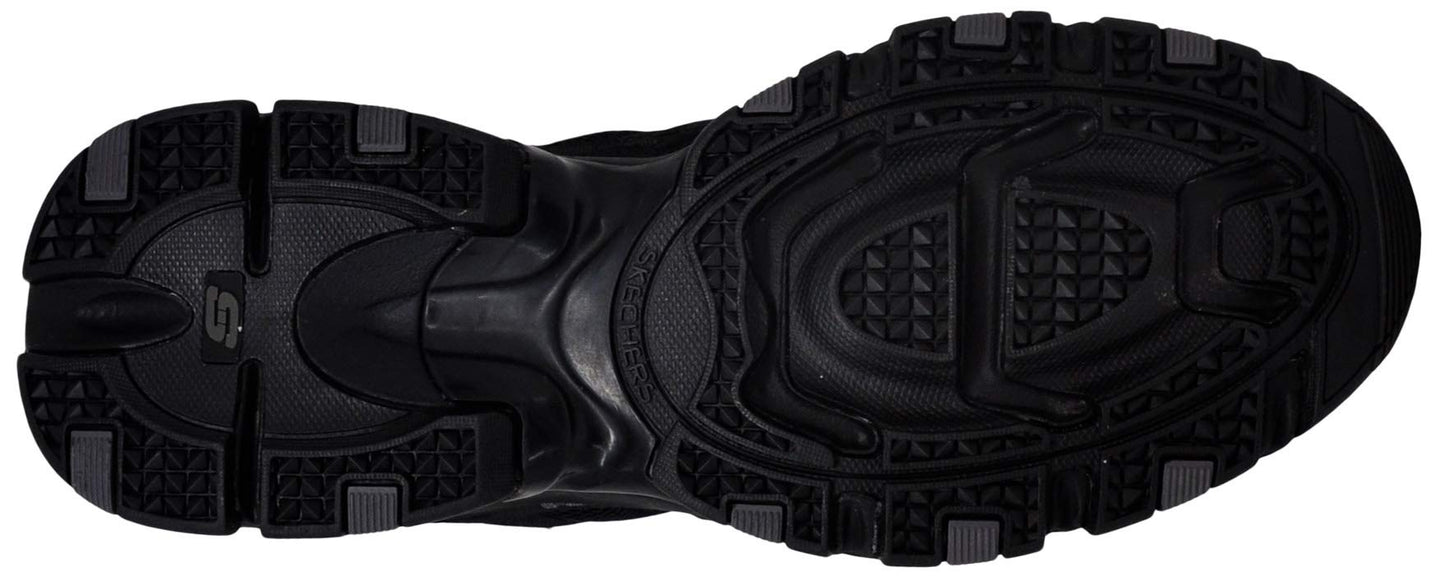 Skechers Men's Vigor 2.0 Trait Memory Foam Sneaker, Black/Black, 8.5 W US