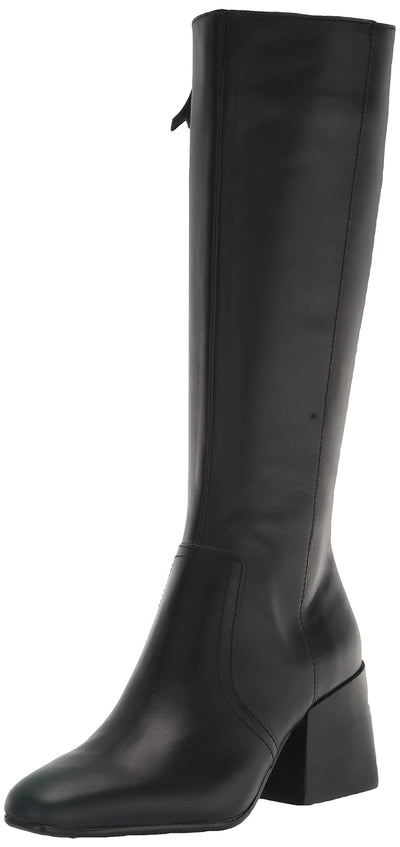 Blondo Women's Tessa Waterproof Fashion Boot, Black Leather, 8