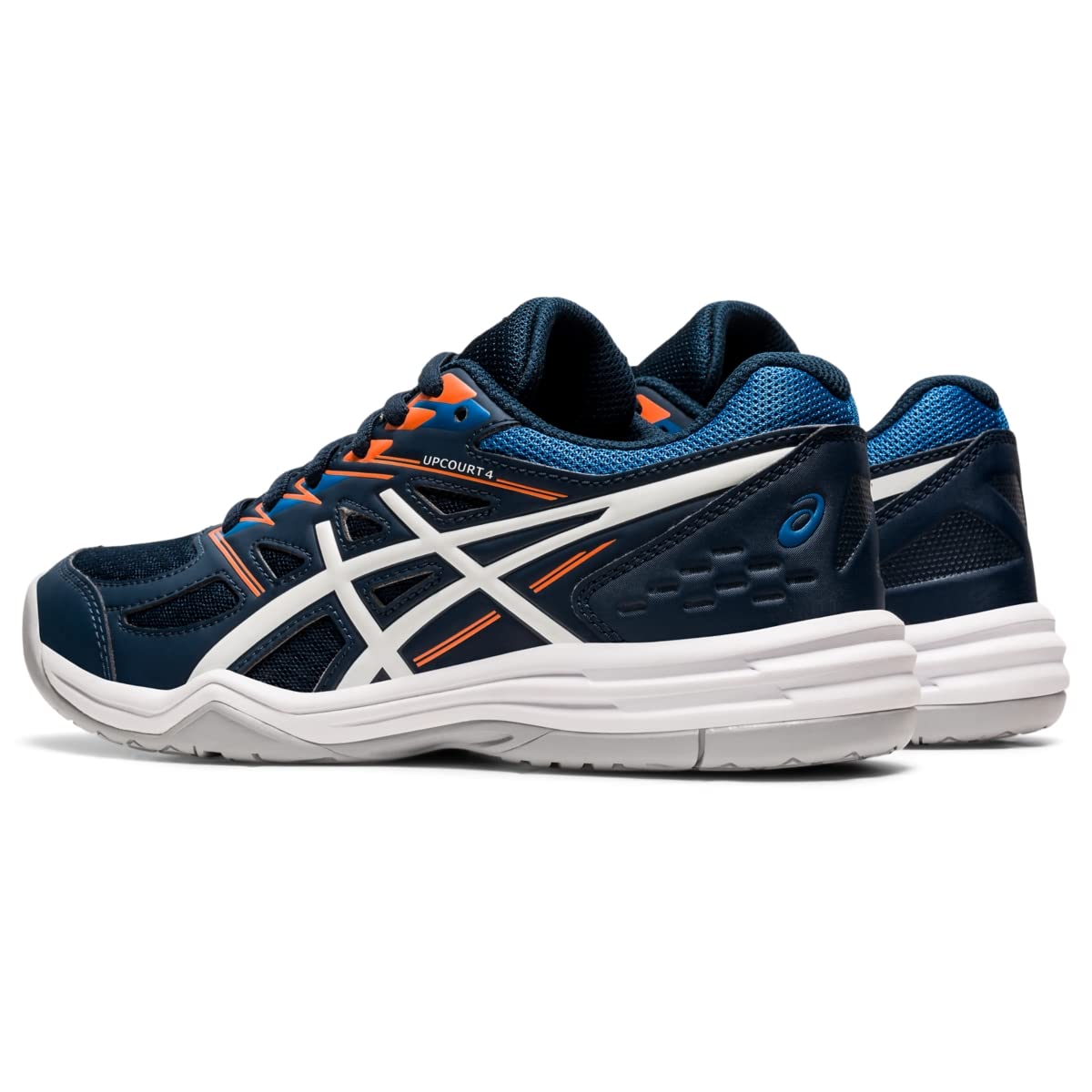 ASICS Kid's Upcourt 4 Grade School Volleyball Shoes, 4.5, French Blue/White