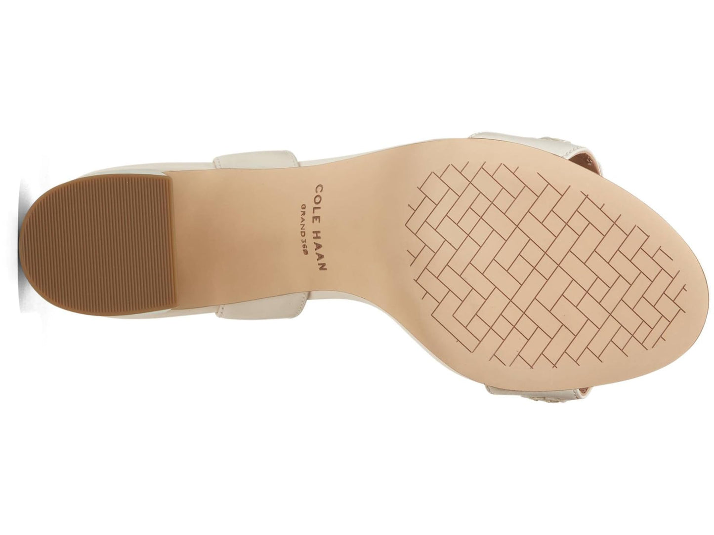 Cole Haan Women's Chain Heeled Sandal, Soft Gold Leather, 10