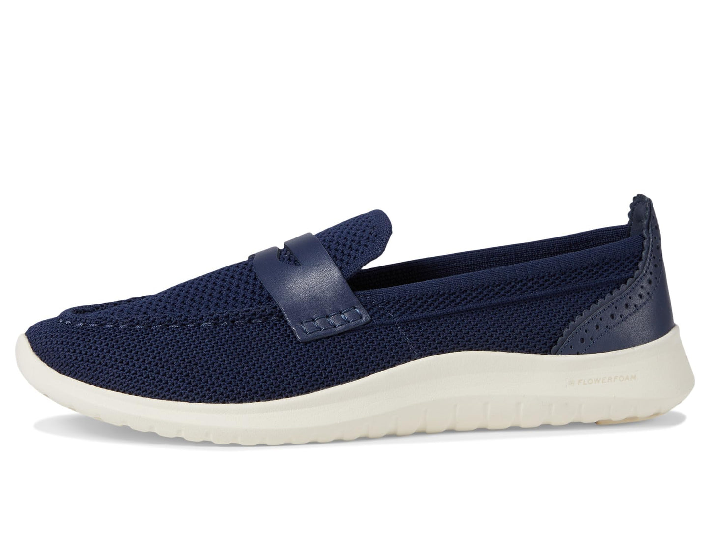 Cole Haan Women's Zerogrand Meritt Stitchlite Loafer, MAR Blue KNT/Ivory, 6.5 Wide