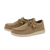 HEYDUDE Boy's Wally Youth Sport Mesh Tan Size 4 | Boy's Shoes | Boy's Slip-on Loafers | Comfortable & Light-Weight