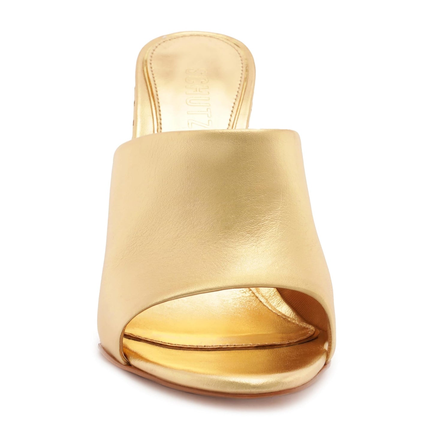 SCHUTZ Women's Aprill Wedge Sandal, Ouro Claro, 7.5