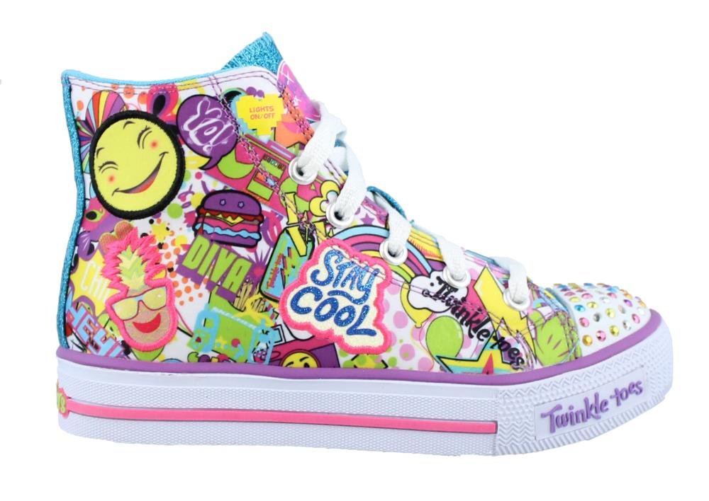 Skechers Kids Kids' Shuffles-Trendy Talk Sneaker,Multi Trendy Talk,2 M US Little Kid